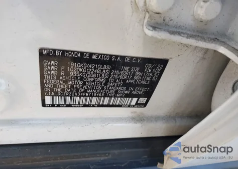 2023 Honda Hr-V Awd Lx z USA, uszkodzony, nr VIN 3CZRZ2H34PM719468